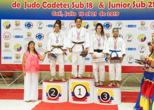 Esteicy Díaz en el podio del Panamericano de Judo