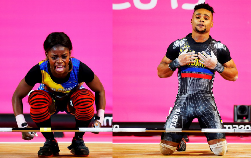 Colombianos en el Grand Prix Internacional de pesas